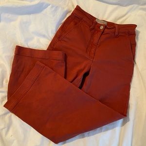 Everlane rust red high rise crop pant (noelle fox)